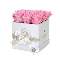 Medium Box Preserved Roses Miami Florida. Preserved Roses Robbin Legacy Pink White 