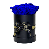 Cylinder Box Preserved Roses Miami Florida.. Preserved Roses Robbin Legacy Blue Black 