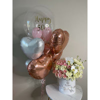 Pink and white Box Mix Fresh Roses Flowers Miami Florida. Fresh Flowers Robbin Legacy 