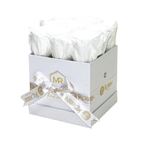 Medium Box Preserved Roses Miami Florida. Preserved Roses Robbin Legacy White White 