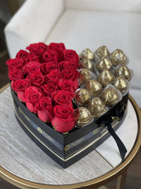 Half roses Half chocolate cover strawberries Robbin Legacy 