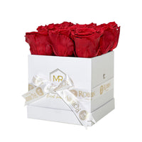 Medium Box Preserved Roses Miami Florida. Preserved Roses Robbin Legacy Red White 