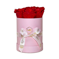 Cylinder Box Preserved Roses Miami Florida.. Preserved Roses Robbin Legacy Red Pink 