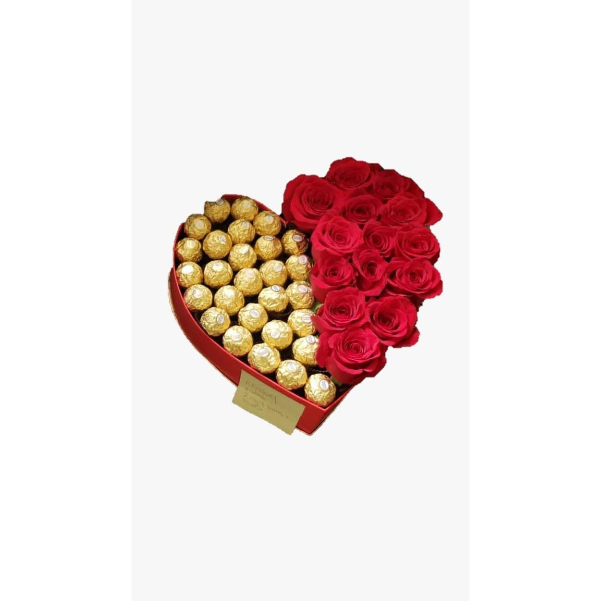 Heart Box Fresh Roses Flowers and Ferrero Chocolates Miami Florida.. Fresh Flowers robbin legacy Red Red 