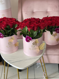 23 Fresh Roses with butterflies arrangement and orchid Fresh Flowers Robbin Legacy 