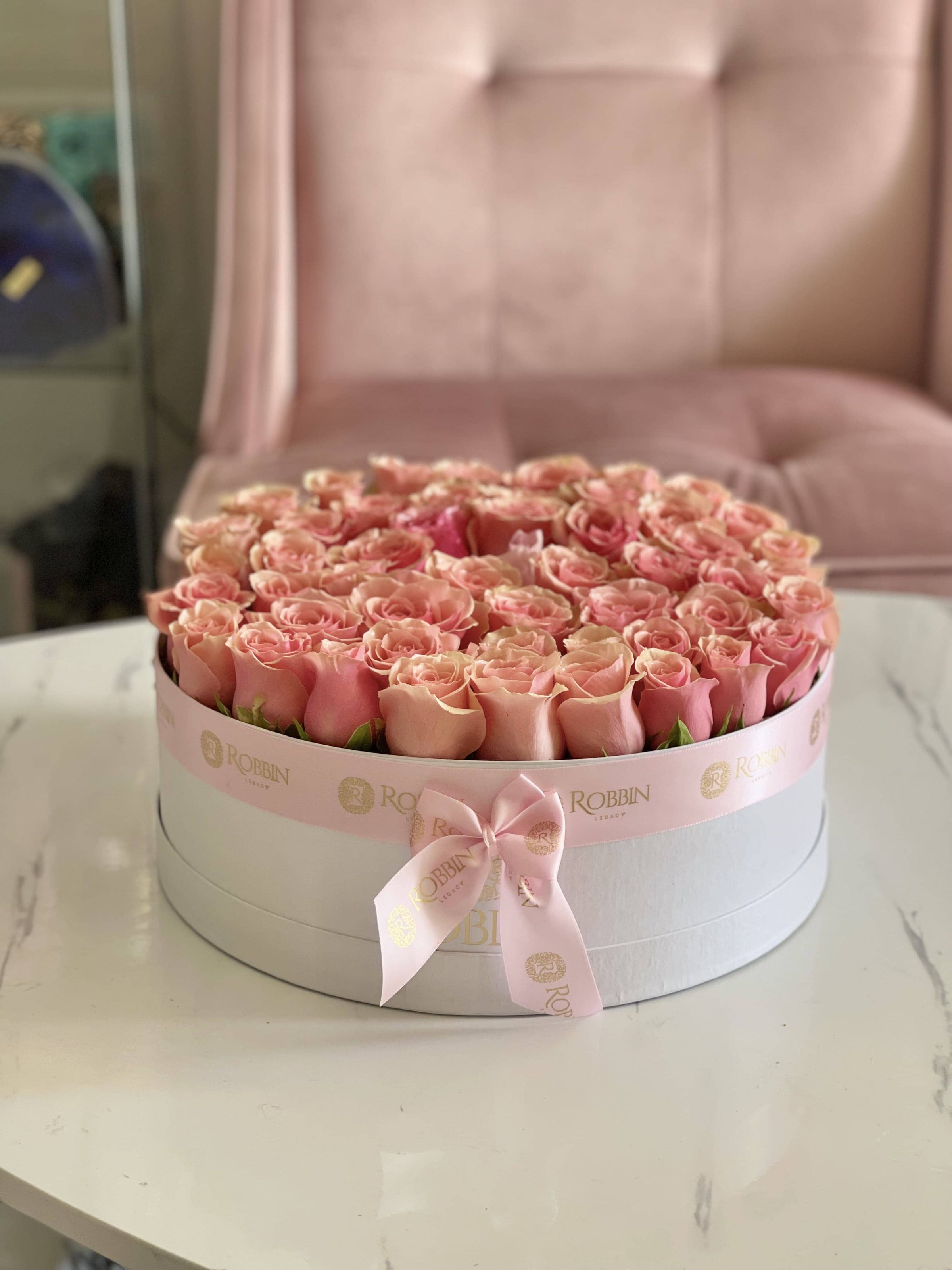 50 Fresh Roses Flowers Box Miami Florida. Fresh Flowers Robbin Legacy 