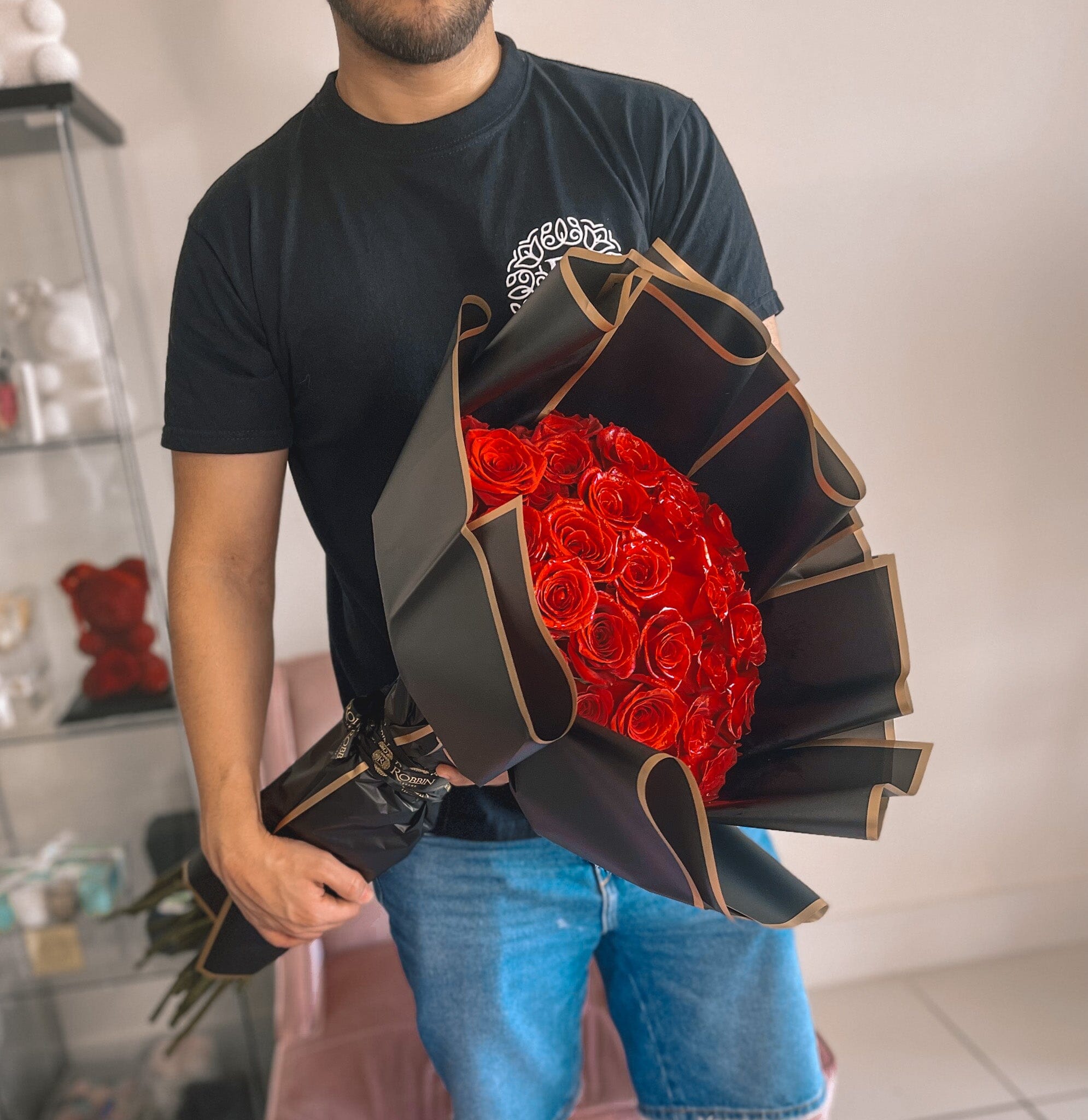 Hand Bouquet Fresh Roses Flowers Miami Florida.. Fresh Flowers Robbin Legacy 