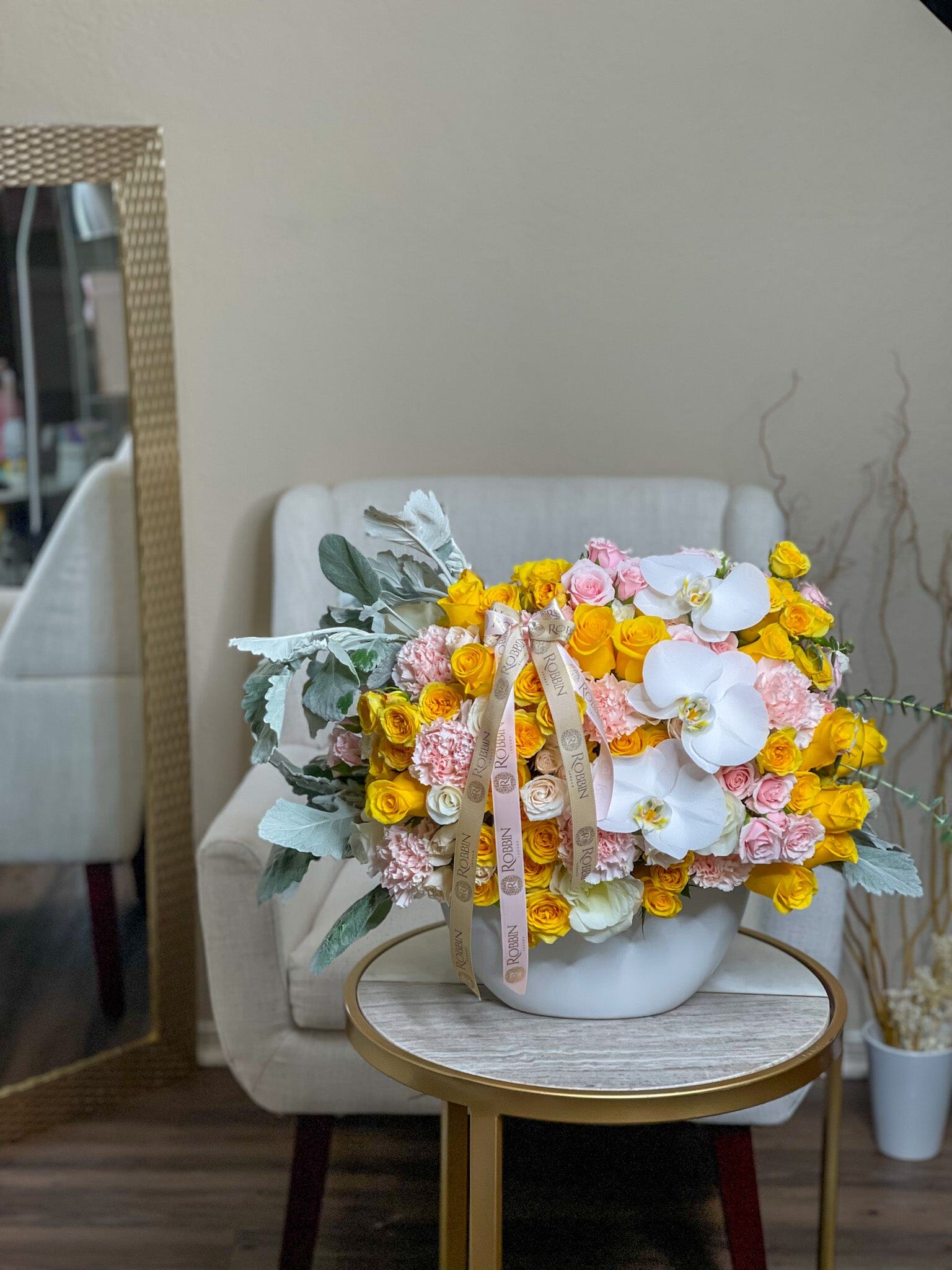 Pink And Yellow Mix Flowers Miami Florida.. Robbin Legacy 