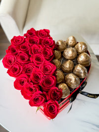 Half roses Half chocolate cover strawberries Robbin Legacy 