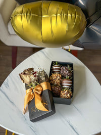 6 chocolate covered strawberries Small Black Box Miami Florida. Chocolate Covered Strawberries Robbin Legacy 