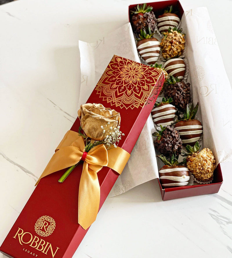 12 Chocolate Covered Strawberries Red Box Miami Florida.. Chocolate Covered Strawberries Robbin Legacy 