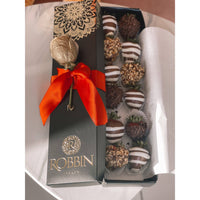 12 strawberries with chocolate covered Strawberries Plus Box Black Miami Florida. Chocolate Covered Strawberries Robbin Legacy 