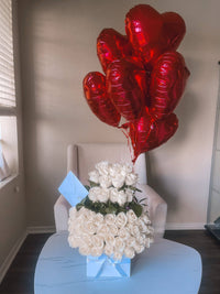 50 Fresh Roses Flowers and Ruscus Miami Florida.. Fresh Flowers Robbin Legacy 