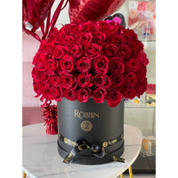 Luxury Box 100 Fresh Roses Flowers Miami Florida.. Fresh Flowers robbin legacy Black Red 