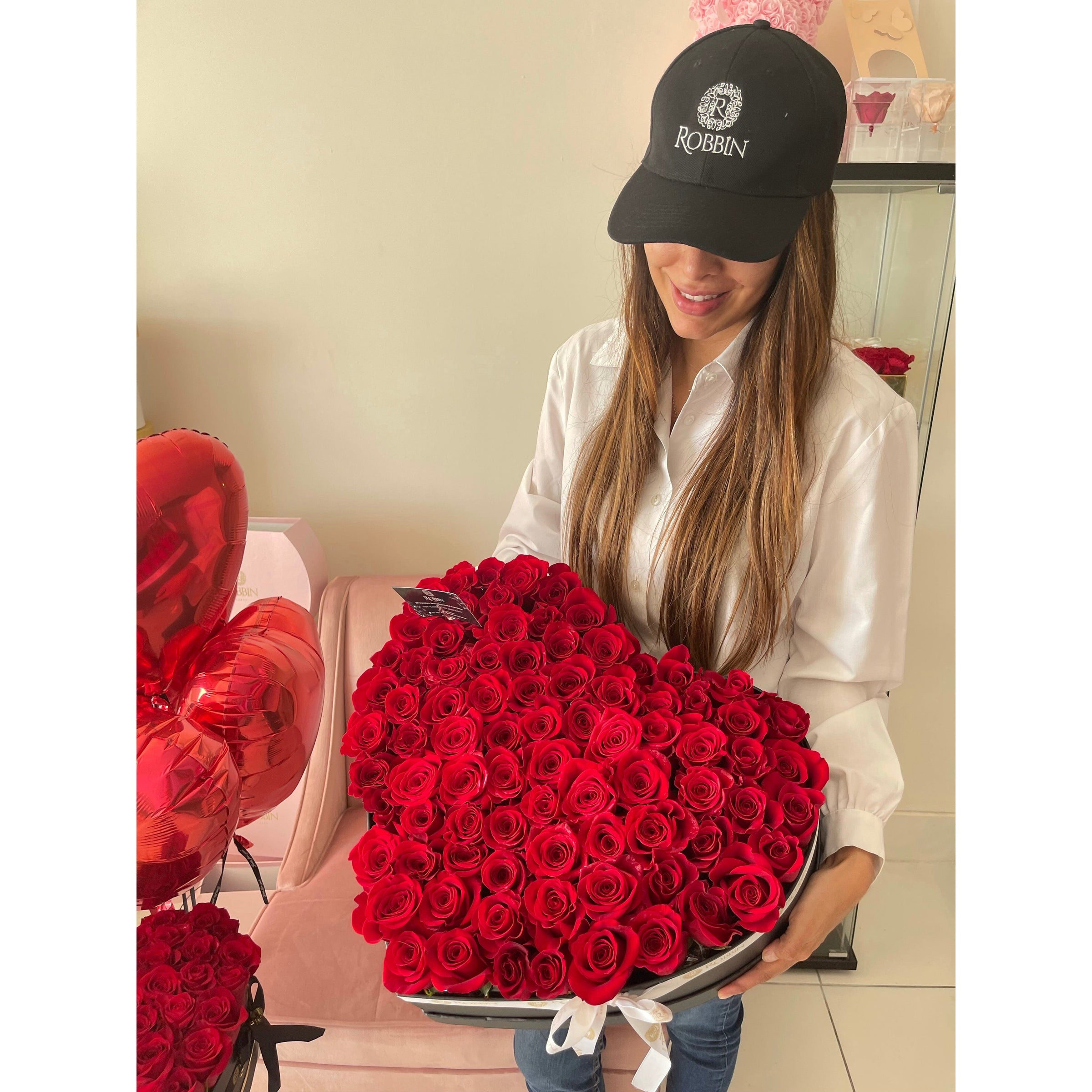 Luxury Big Heart Box fresh Roses Flowers Miami Florida.. Fresh Flowers Robbin Legacy 