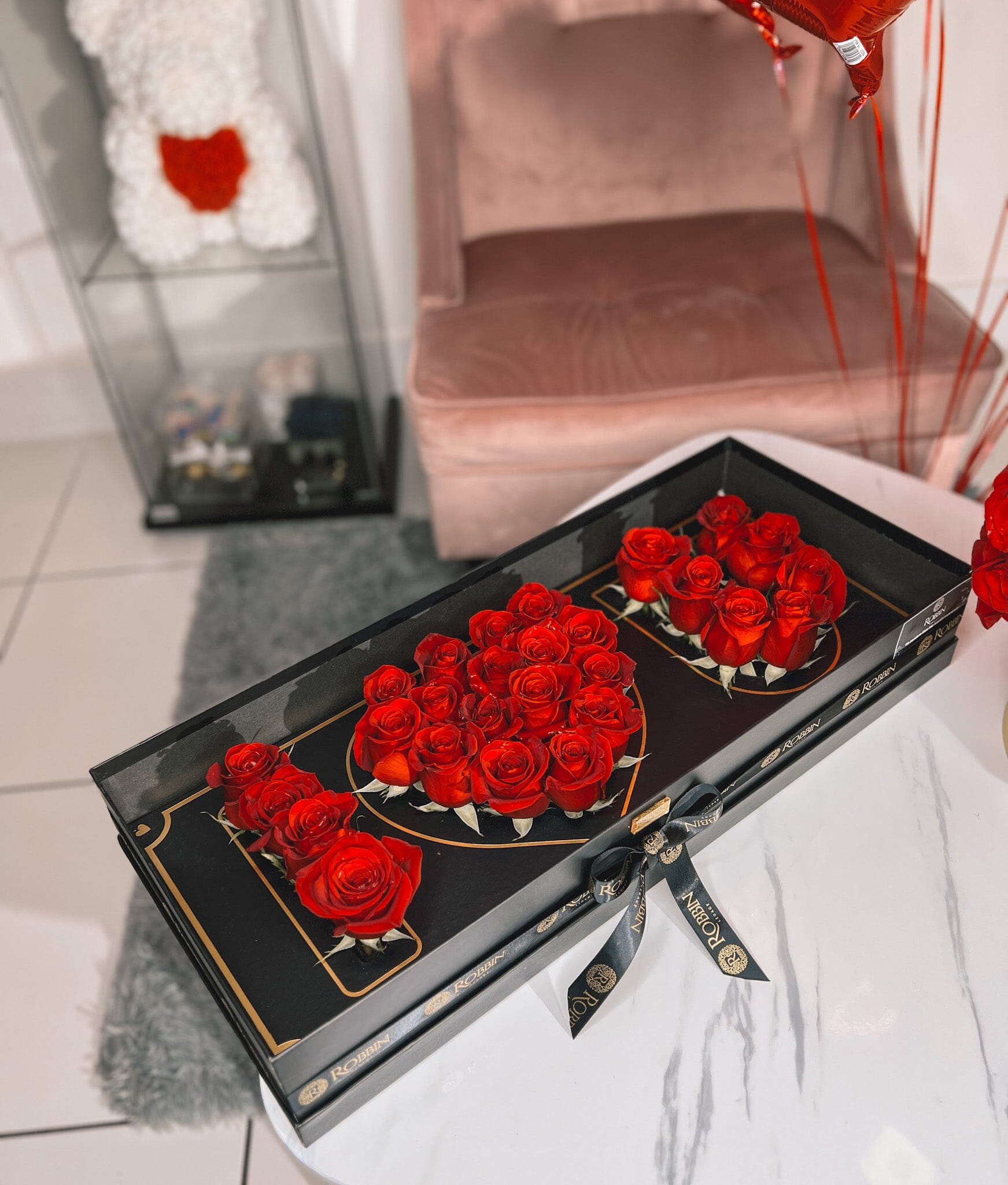 I Love U Box Fresh Roses Flowers Miami Florida.. Fresh Flowers Robbin Legacy 