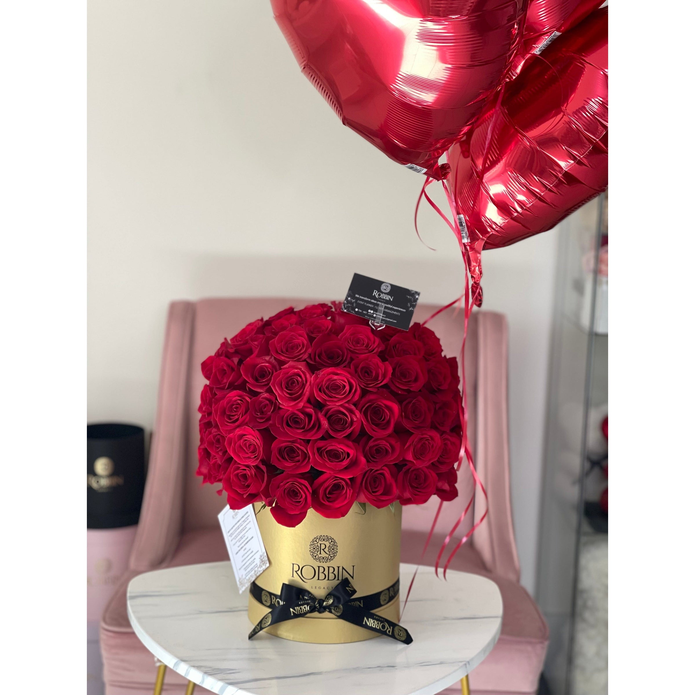 Luxury Box 100 Fresh Roses Flowers Miami Florida.. Fresh Flowers robbin legacy 